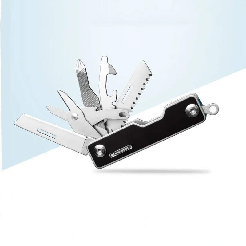 Черный Многофункциональный швейцарский нож армейский складной карманный