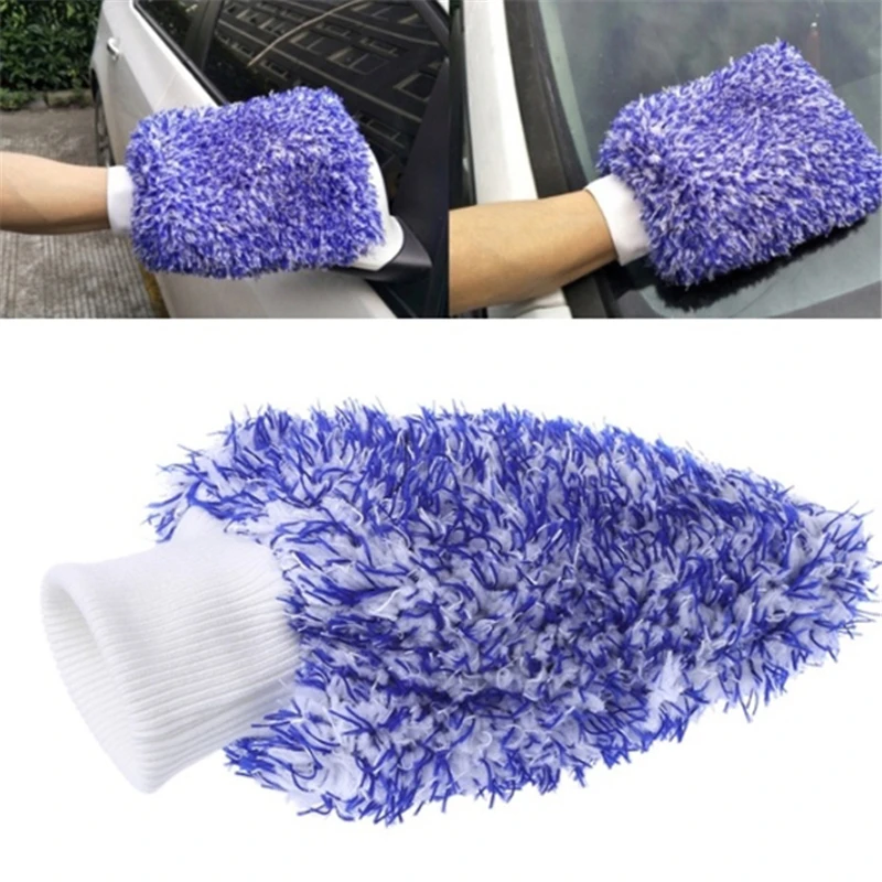 

Car Wash Mitt No-Scratch Absorbent Long Plush Microfiber Car Washing Glove Wet And Dry Use Car Cleaning Clean Glove