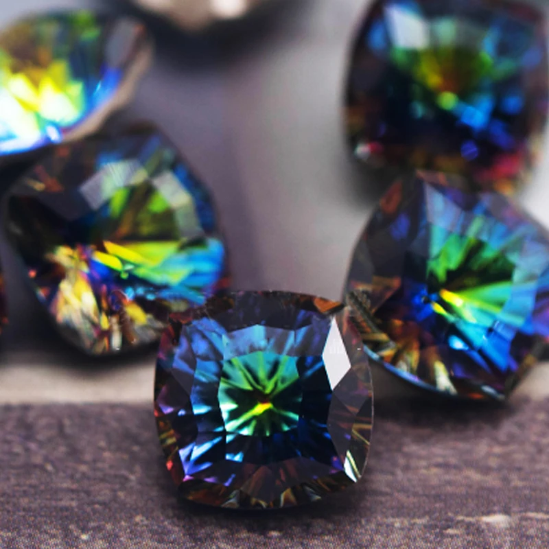 Блестящая шитая Хрустальная ткань блестящая смесь цветов изумрудные Стразы