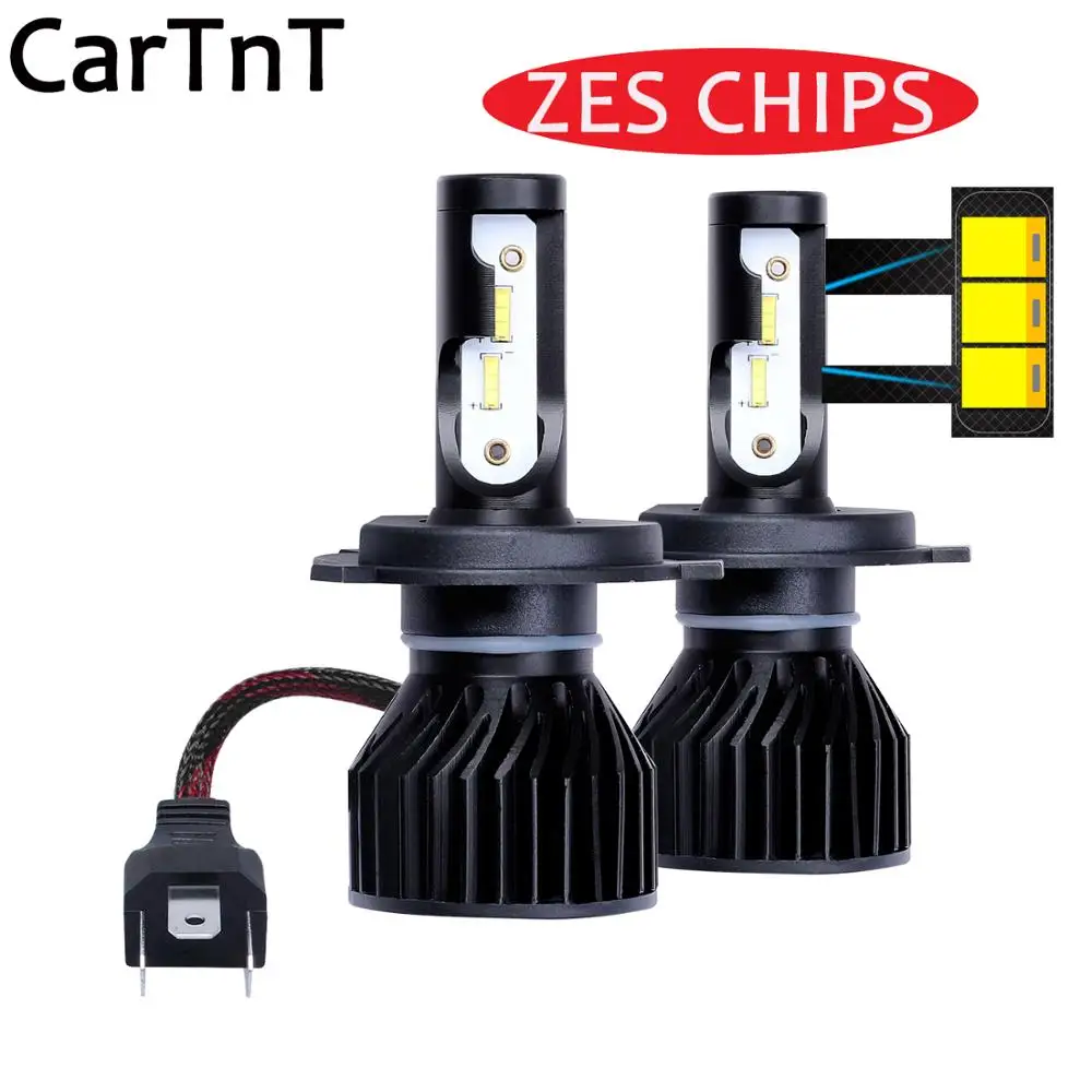 CarTnT 2 шт. H7 светодиодная лампа H8 H4 LED H11 9005 HB3 Автомобильные фары 9006 HB4 BulbsL16000LM 100 Вт 6000