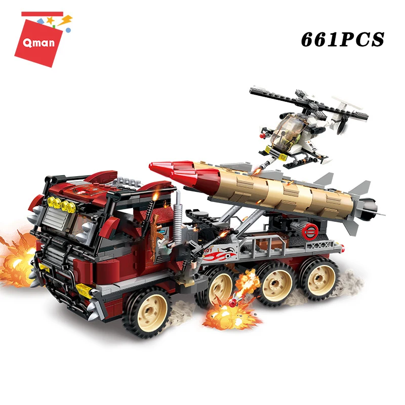 Qman военные образовательные строительные блоки войны панцирный Танк Чинук