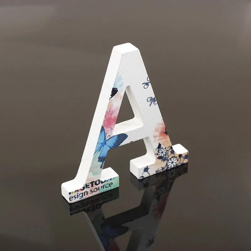 1 шт. 10 см домашний декор белая бабочка деревянные буквы английского алфавита DIY