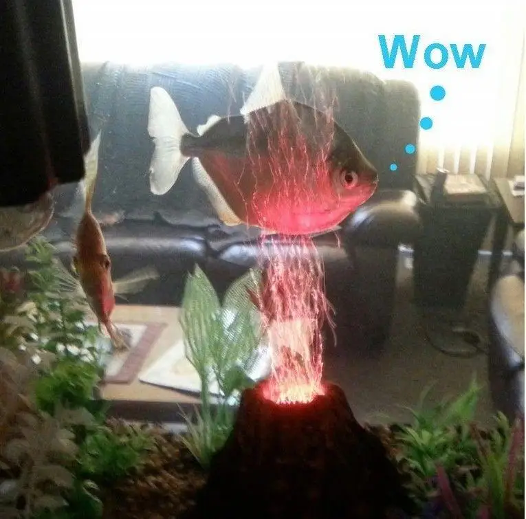 

Volcano Pump Stone Air Bubble Fish Tank Oxygen Shape Ornament Aquarium Rockery