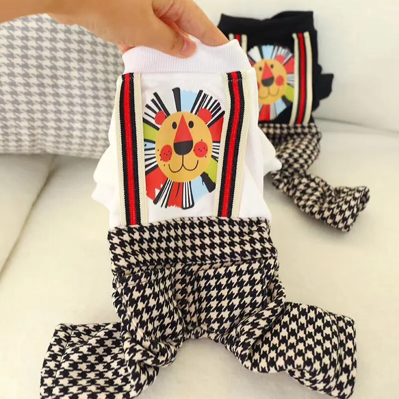 Одежда для домашних животных с принтом &quotгусиные лапки&quot и бархатные брюки