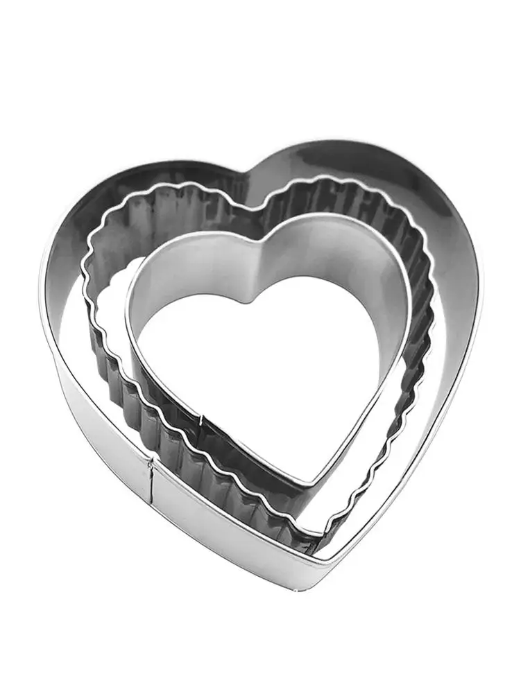 3 шт./компл. форма для печенья в форме сердца из нержавеющей стали резак резки