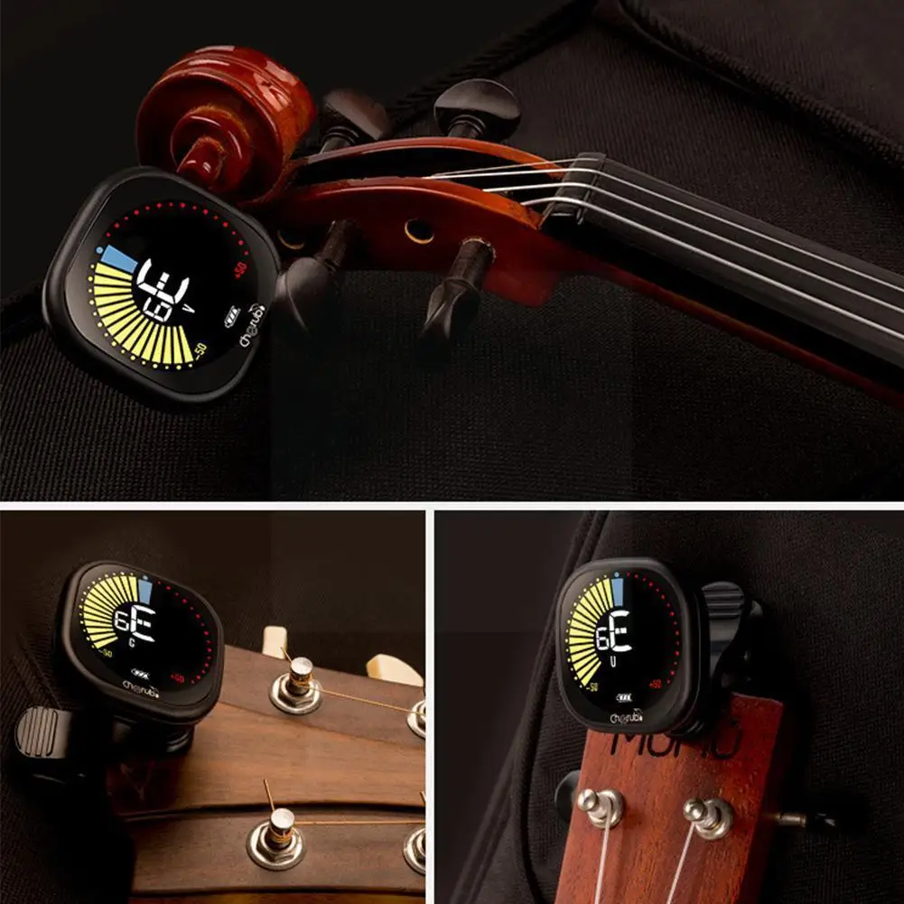 

Little Angel для гитары из бакелитовой смолы тюнер Профессиональный укулеле автоматический тюнер Высокоточный Перезаряжаемый для скрипки U0H0