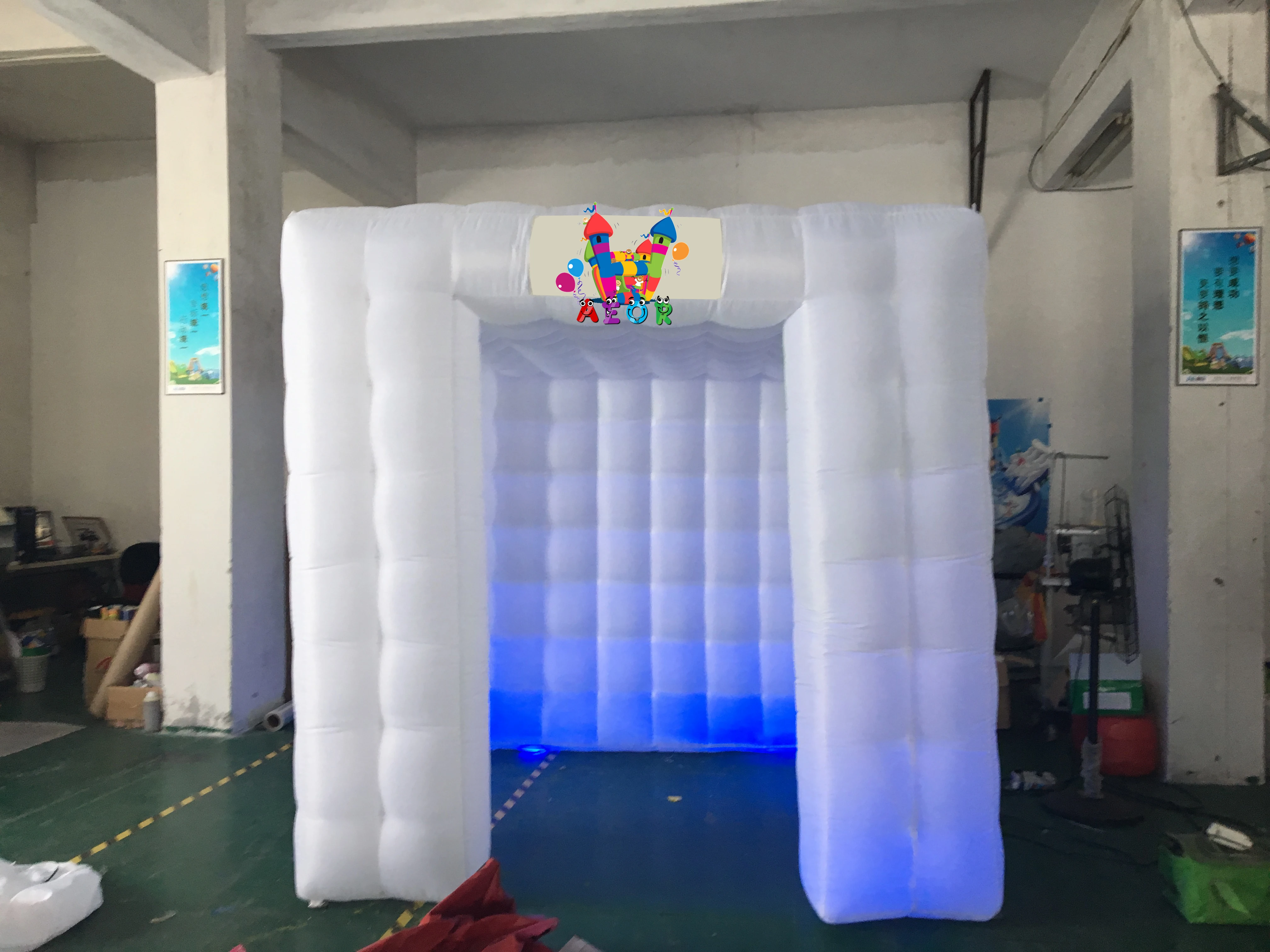 Палатка для фотографий 2 4 м кубическая селфи надувная со светодиодным освещением