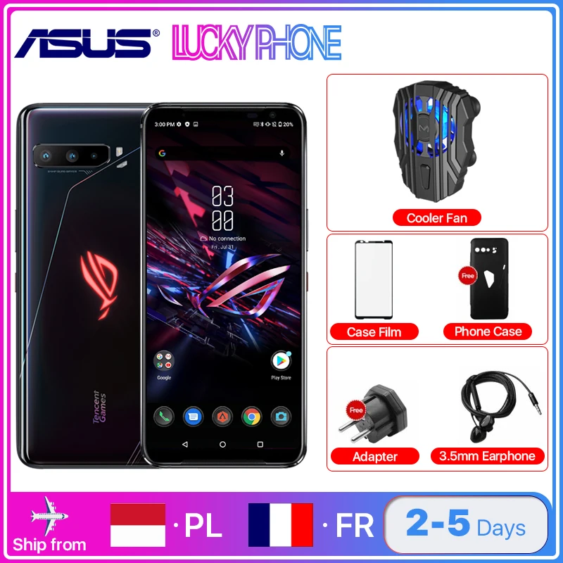 Глобальный Встроенная память ASUS ROG PHONE 3 Snapdragon 865 плюс 5G мобильный телефон 12 Гб 128 NFC