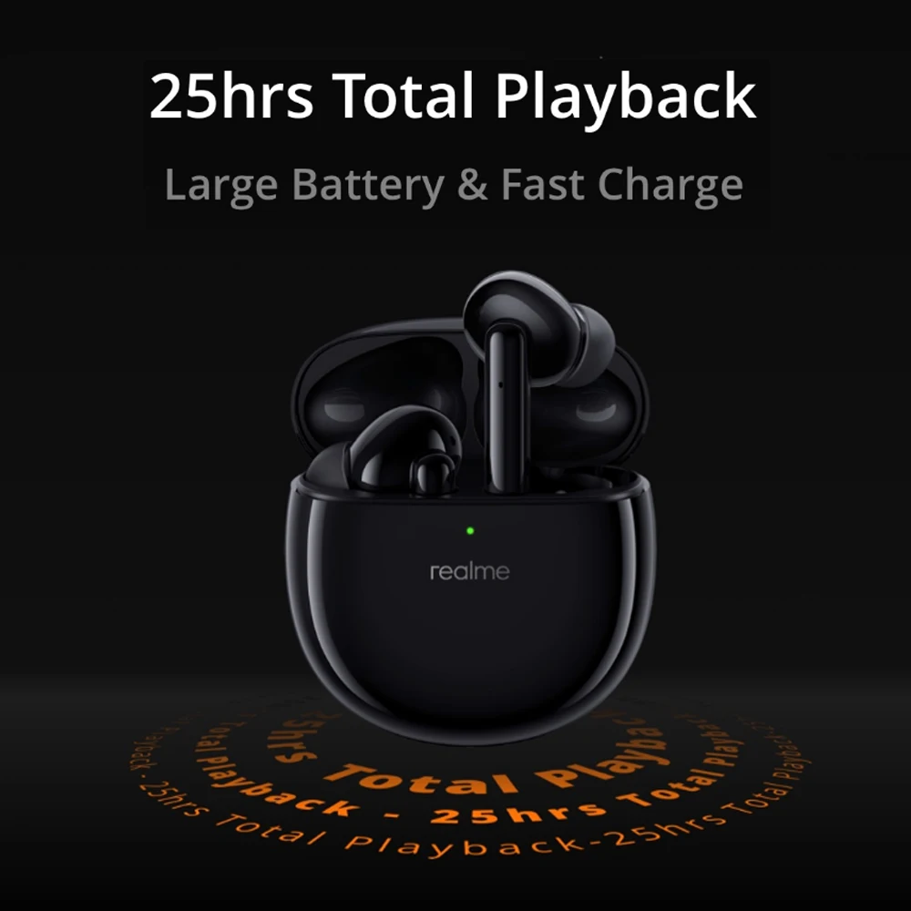 realme buds air pro global version tws earphone earbuds anc enc active noise cancellation 35db 25hrs playback quick charge free global shipping