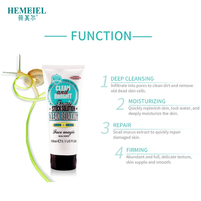 150 мл лицо улитки моющее средство контроль выработки кожного жира Очищающие