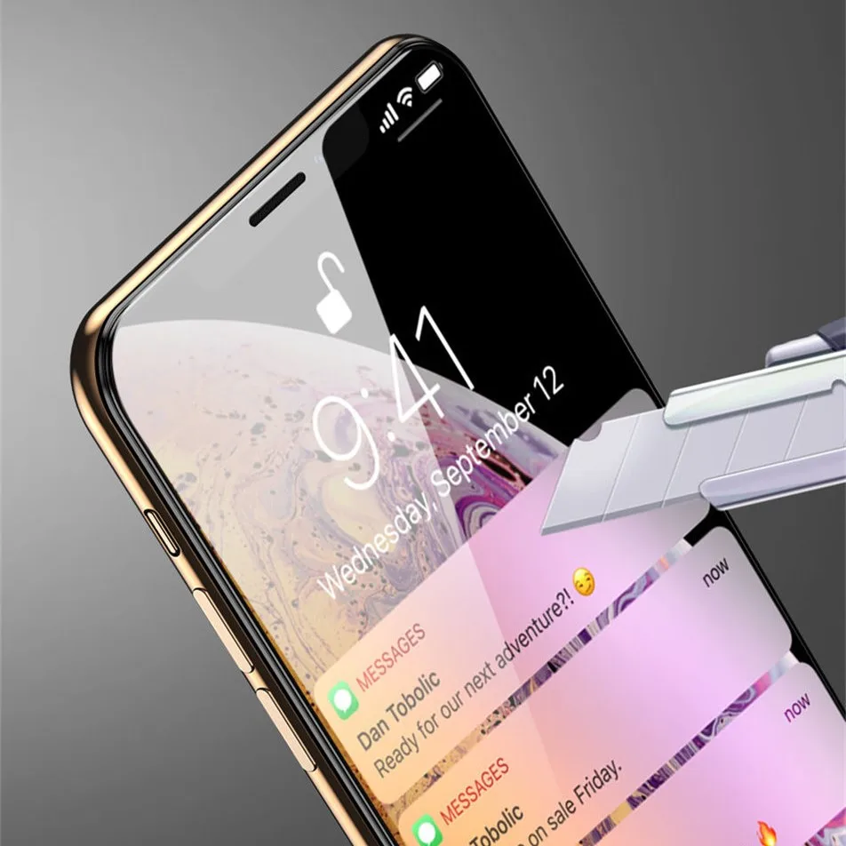 Protector de pantalla de vidrio templado 9D para iPhone, pel&iacute;cula protectora de pantalla para iPhone 13, 12 Pro Max, 6, 7, 8 Plus, SE2020, 11, X, XR, XS Max, 50 unids/lote-2
