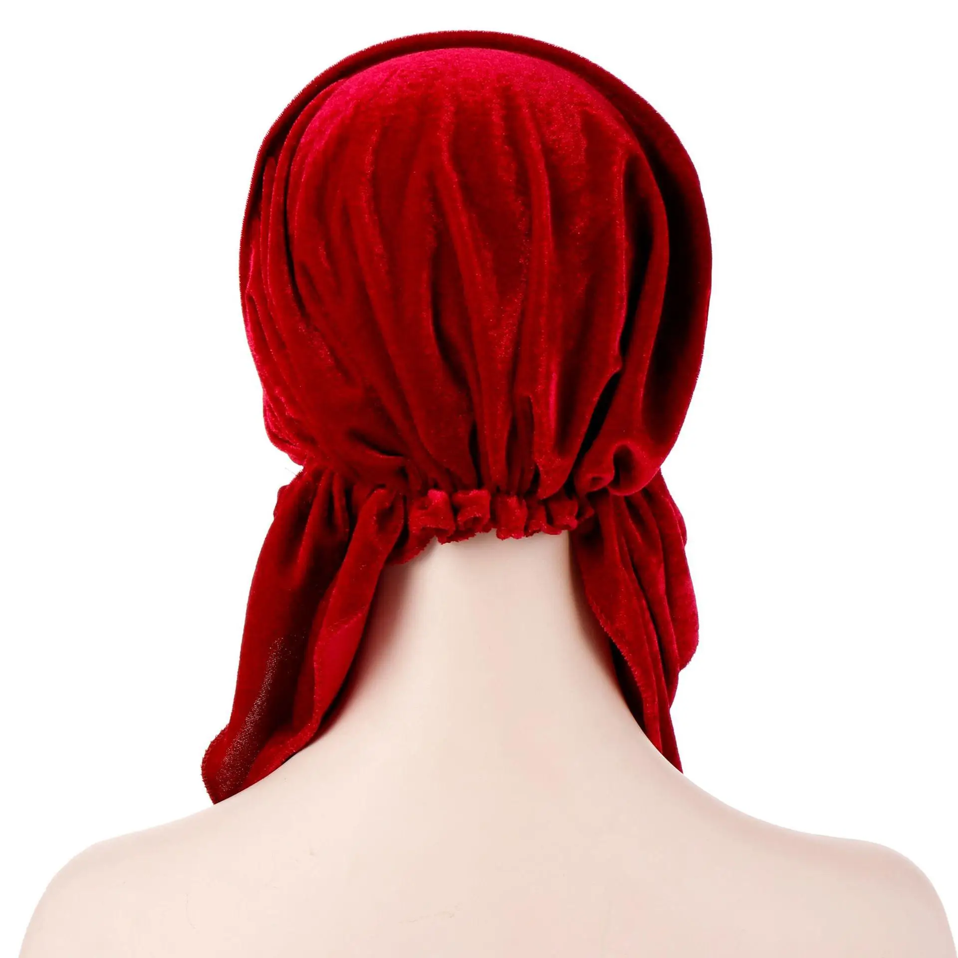Женская мусульманская Шапка тюрбан с раком бархатный шарф шапка после