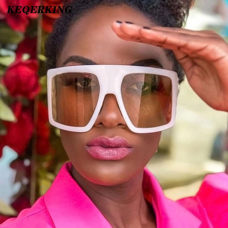 2020 Newest Design Big Frame Oversized Sunglasses Women Luxury Brand Large Flat Top Sun Glasses Tren
