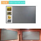 Портативный проектор 16:9, простой металлический занавес, анти-светильник высокой четкости, 3d HD, складной экран 100110130 дюймов
