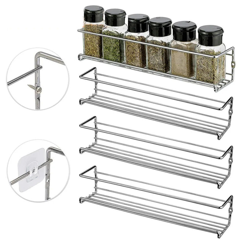 

Wall-Mounted Spice Rack Organizer for Cabinet Spice Shelf Seasoning Organizer for Spice Storage G10