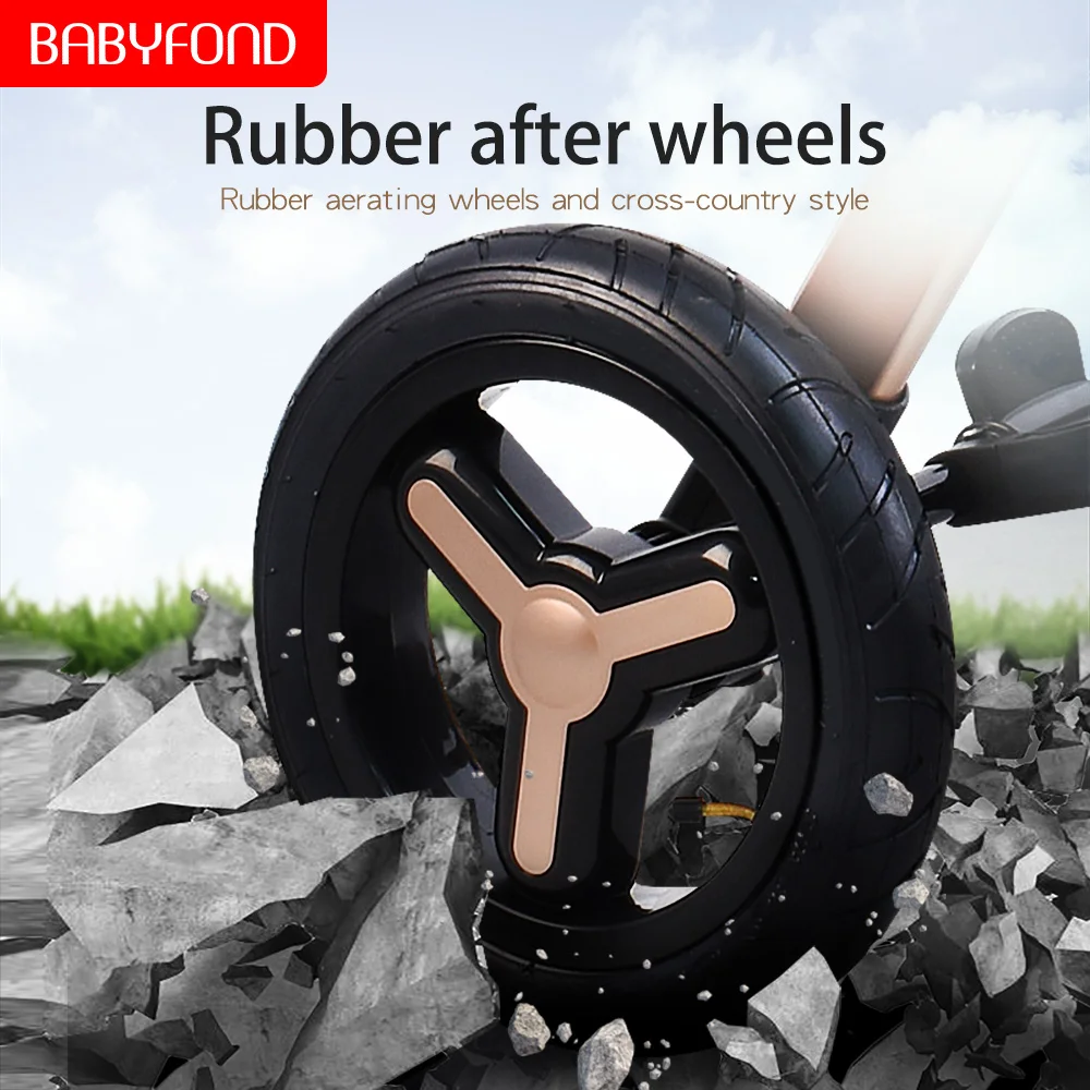 

High Landscape Baby Stroller 3 in 1 Four Wheel Folding Small Newborn Baby car set