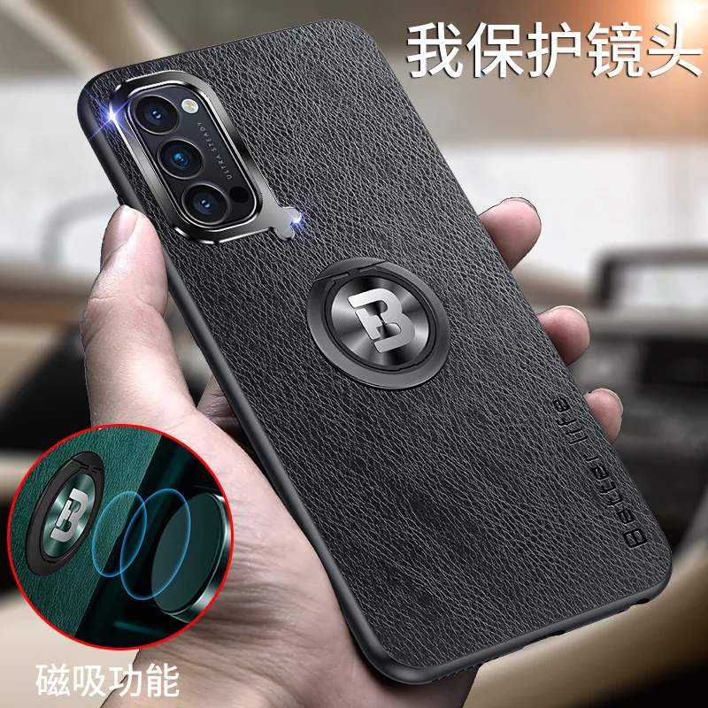 Противоударный чехол для OPPO Reno 4 Pro роскошный Автомобильный держатель