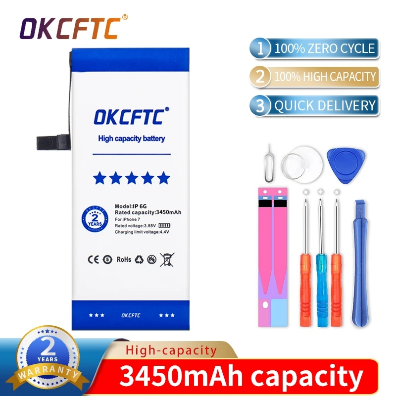 

3450mAh Real Capacity Replacement Battery For Apple IPhone 6 6G Batterie Lithium Phone Battery For iPhone 6G