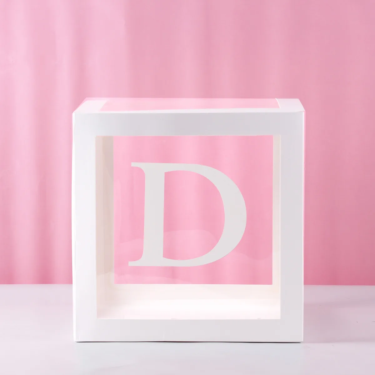 D box Золотая коробка, прозрачная, с именем, возраст, коробка для девочек и мальчиков, для детского душа, украшения для ребенка 1, 1, 1, 1, для дня рождения, Декор, подарок, принадлежности для детского душа - Цвет: D box