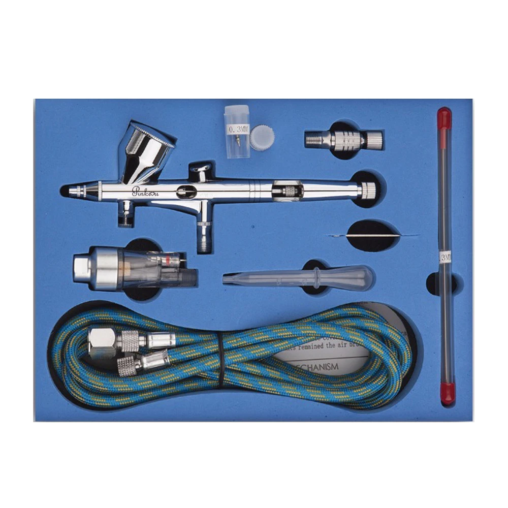 Гравитация двойного компактная экшн камера для 9cc Аэрограф Краски ногтей