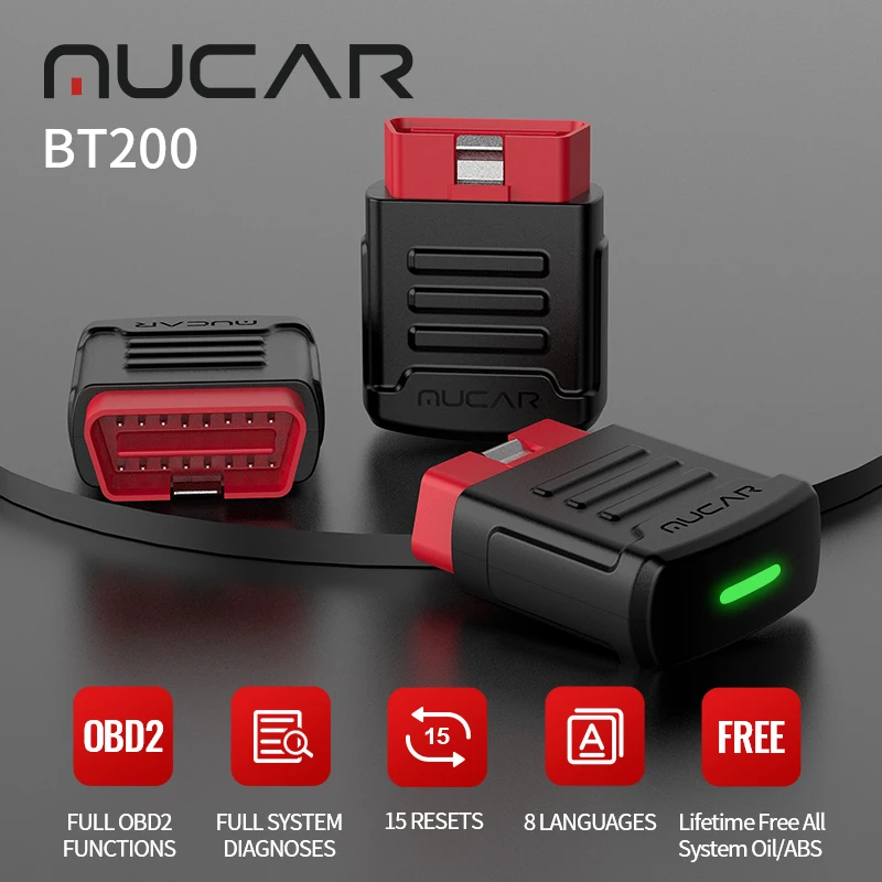 MUCAR BT200 Lifetime Free Best All Car Diagnostic Tools Bluetooth Carro Code Reader Scan For Auto Obd 2 Scanner Tester | Автомобили и
