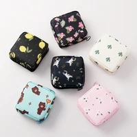 waterproof tampon storage bag cute sanitary pad pouches portable makeup lipstick key earphone data cables organizer