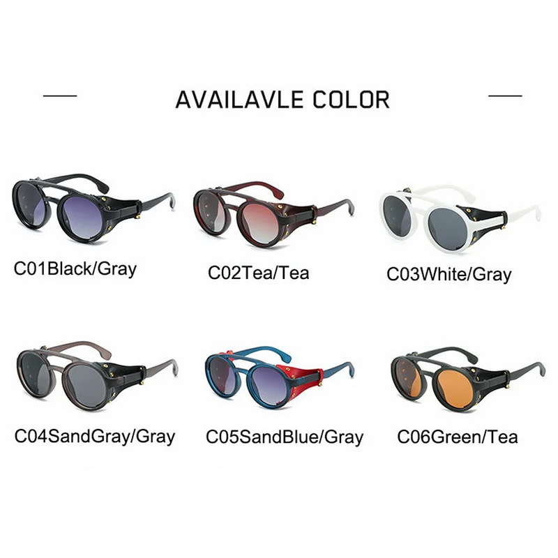 RUGIADA Новый Ретро винтажный круглый поляризованный панк стимпанк Солнцезащитные