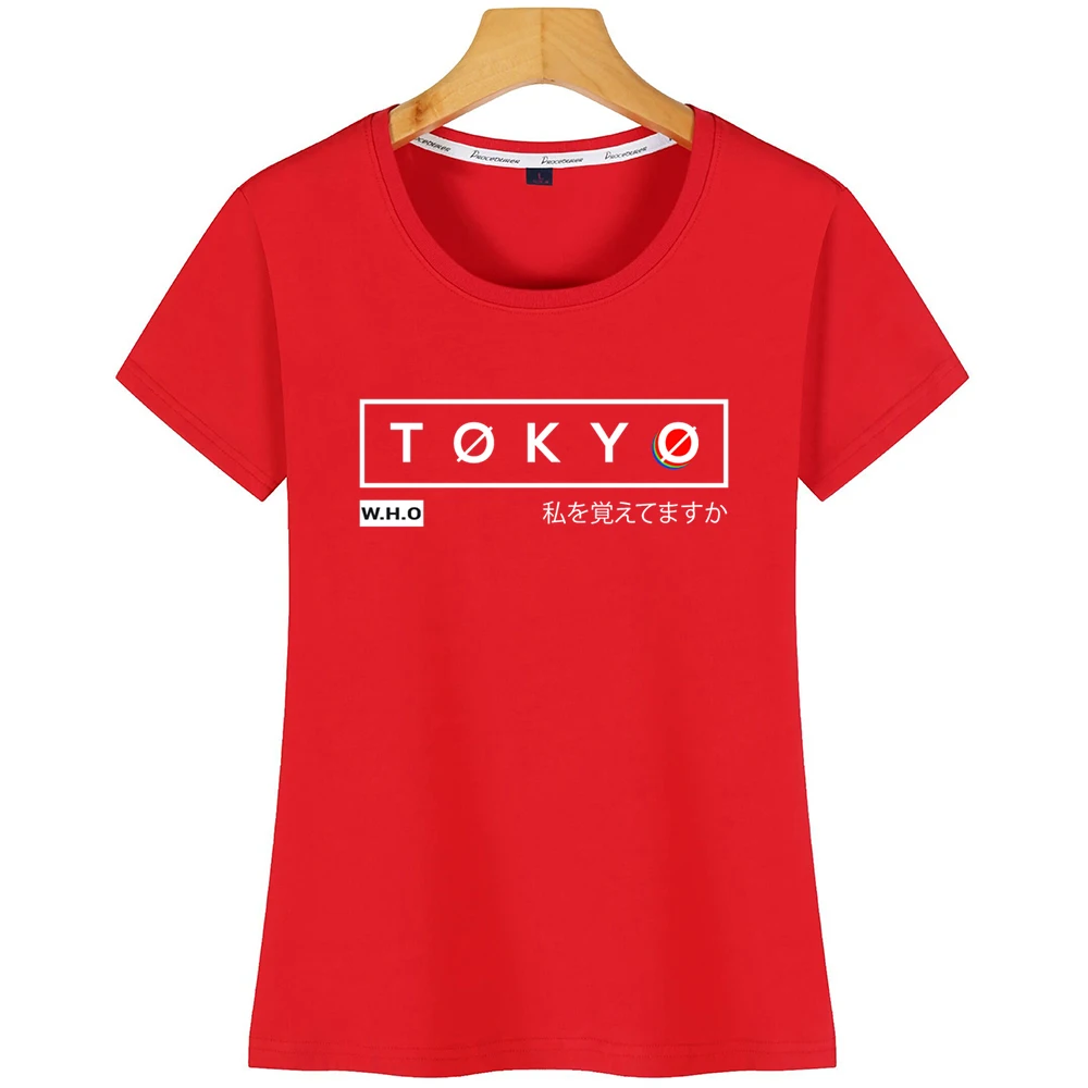Топы футболка женская в Токийском стиле с надписями Remember Me In Japanese Humor короткая |