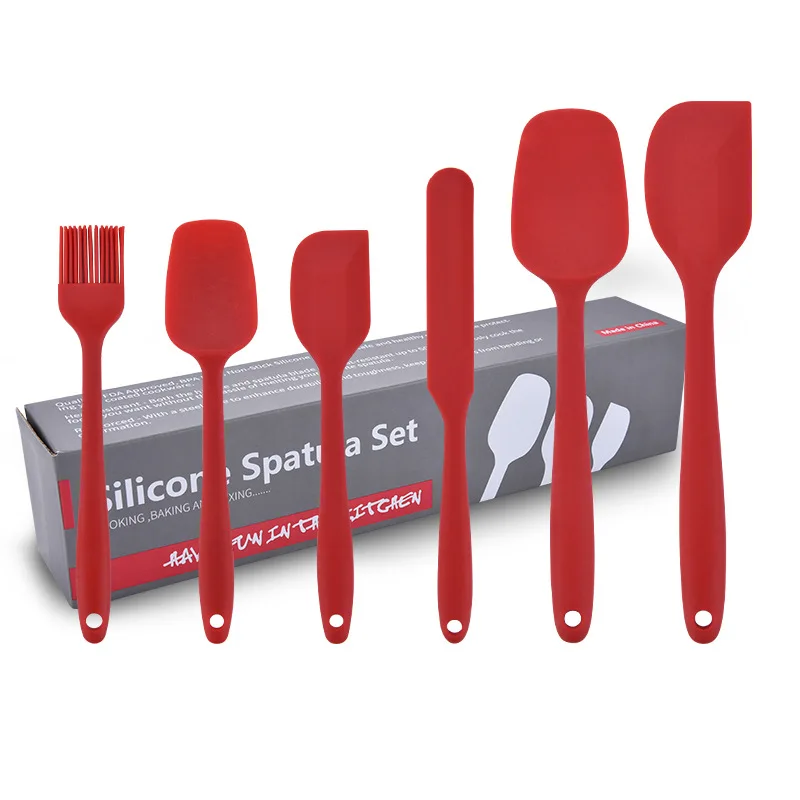 Red Non Stick Cookware Set Silicone Cute High Quality Convenient Cookware Set Home Dinner Kochgeschirr Cooking Wares