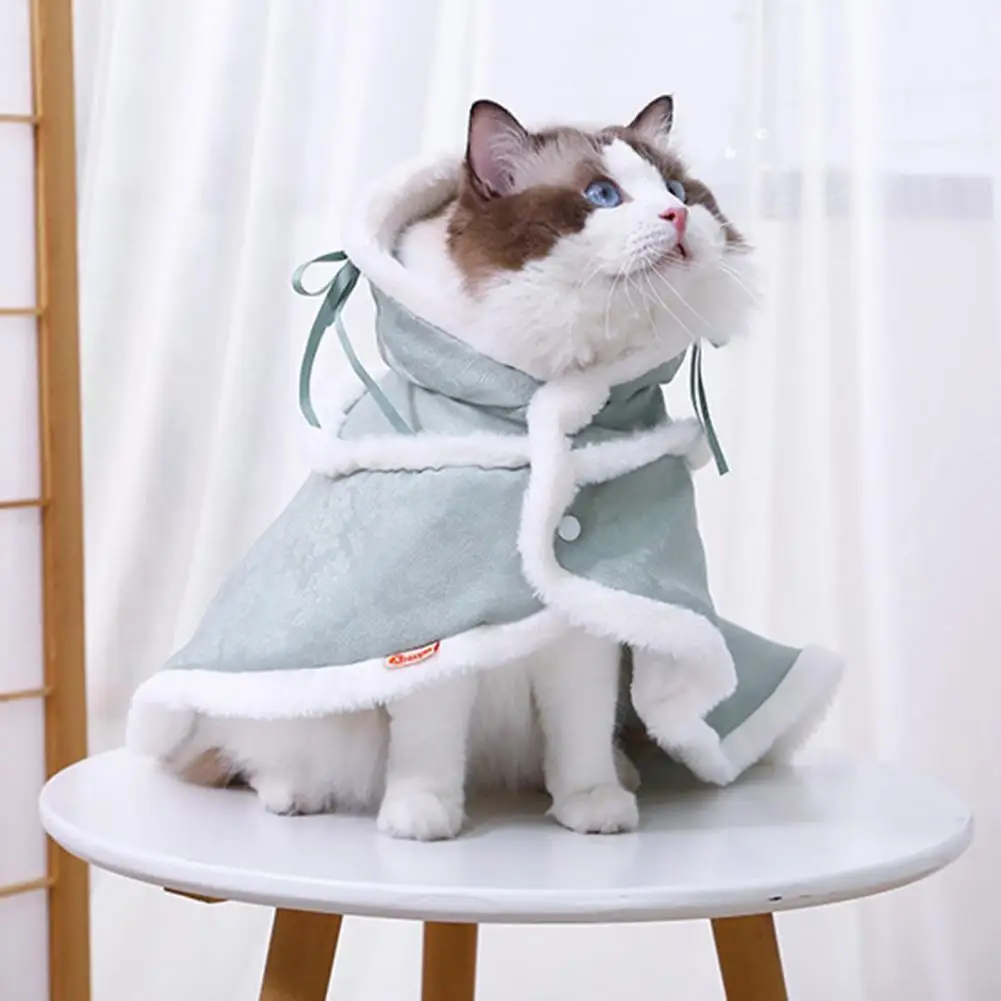 

Pet Cape Soft Texture Pet Clothes Skin Friendly Windproof Pretty Kitten Cloak Coat