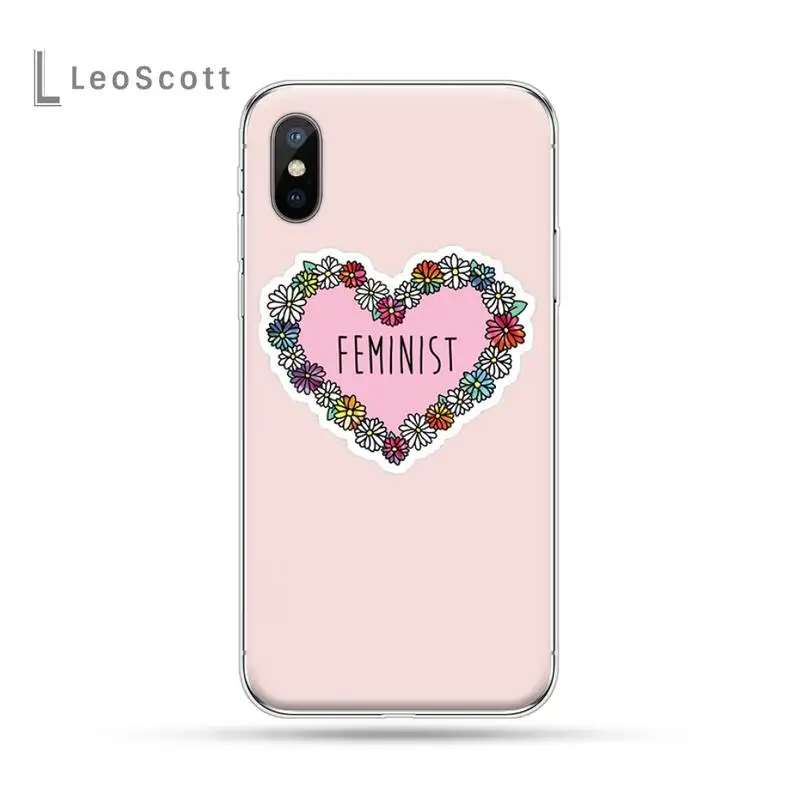 

Minimal Girl Power Feminist Phone Case For iphone 12 5 5s 5c se 6 6s 7 8 plus x xs xr 11 pro max Anti-fall mobile cover
