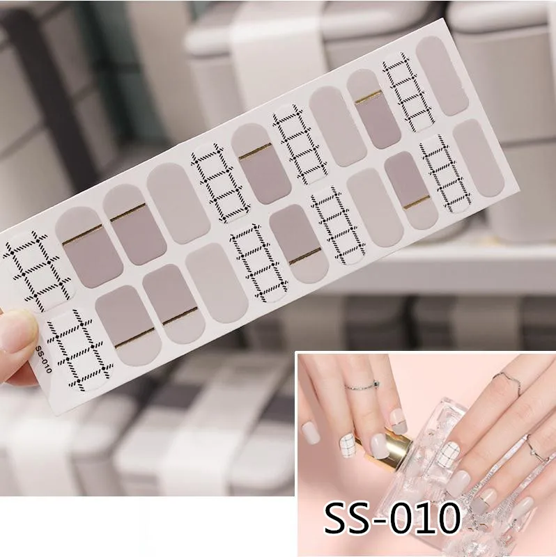 ss-010 22 наконечника/лист, Высококачественные наклейки для ногтей, горячая Распродажа, многоцветные, Мультяшные, модные, милые, разные цвета на выбор - Цвет: ss-010