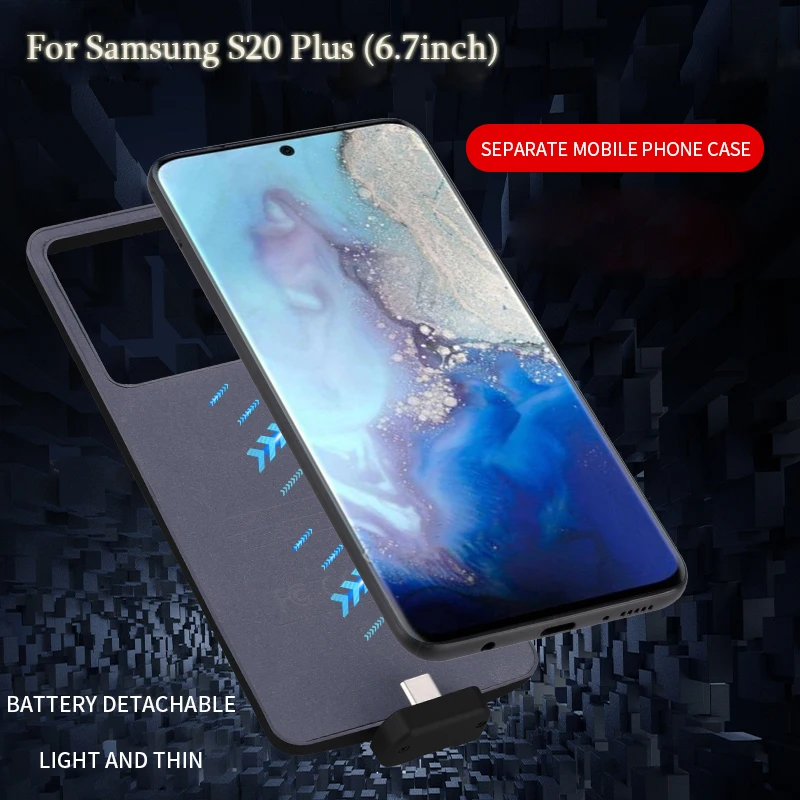 Newest 2in1 High Quality 7000mAh Power Pack Back Case For Samsung Galaxy S20+ Backup Battery Charger S20Plus | Мобильные телефоны и