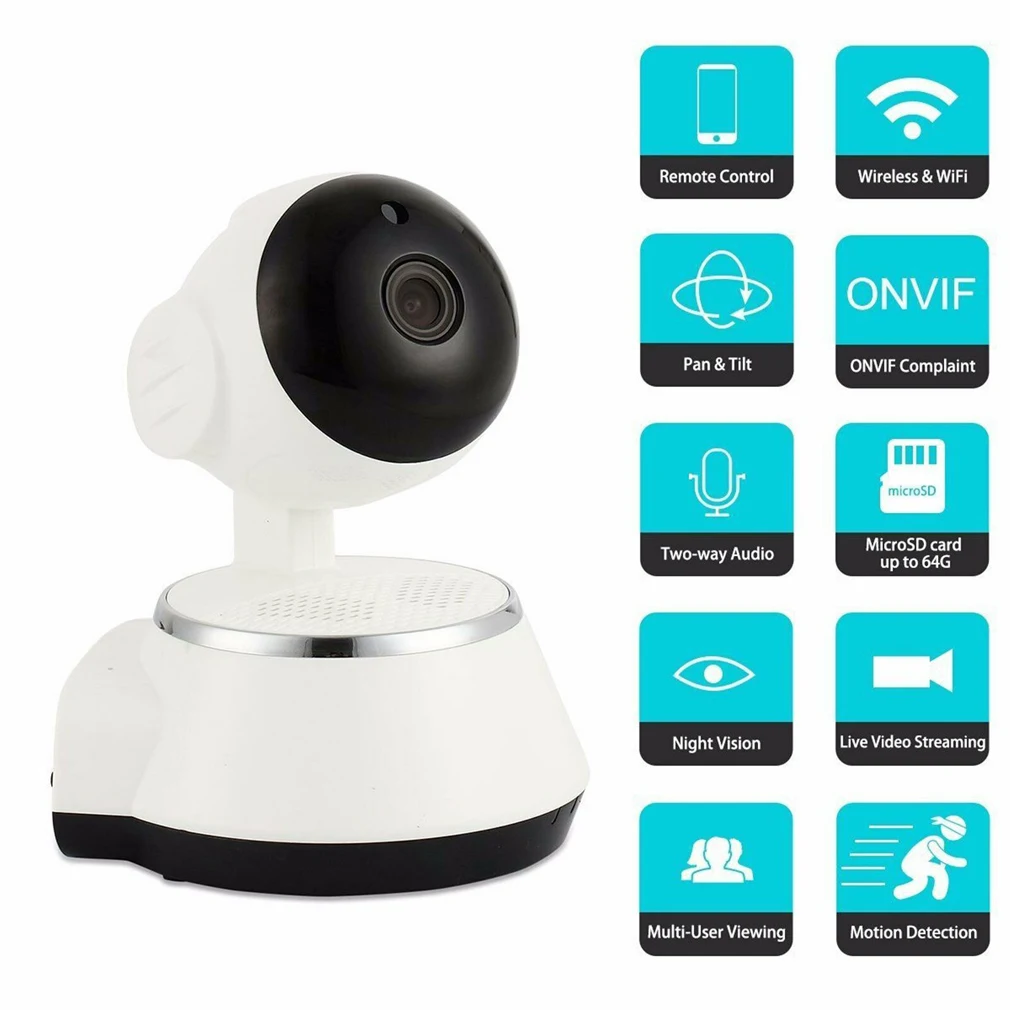 V380 1080/720P HD Беспроводная умная видеокамера с wi-fi домашняя ИК Веб-камера ночного видения HD Беспроводная IP камера