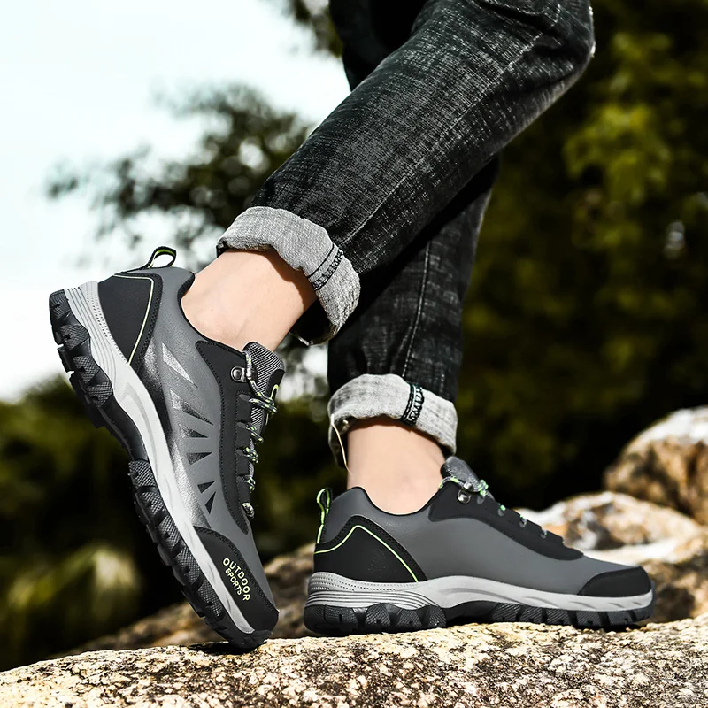 Men's Hiking Shoes Escalada Winter Outdoor Waterproof Sports Men Motorcycle Boot Mountain Scarpe Mtb Zapatillas Trekking Hombre