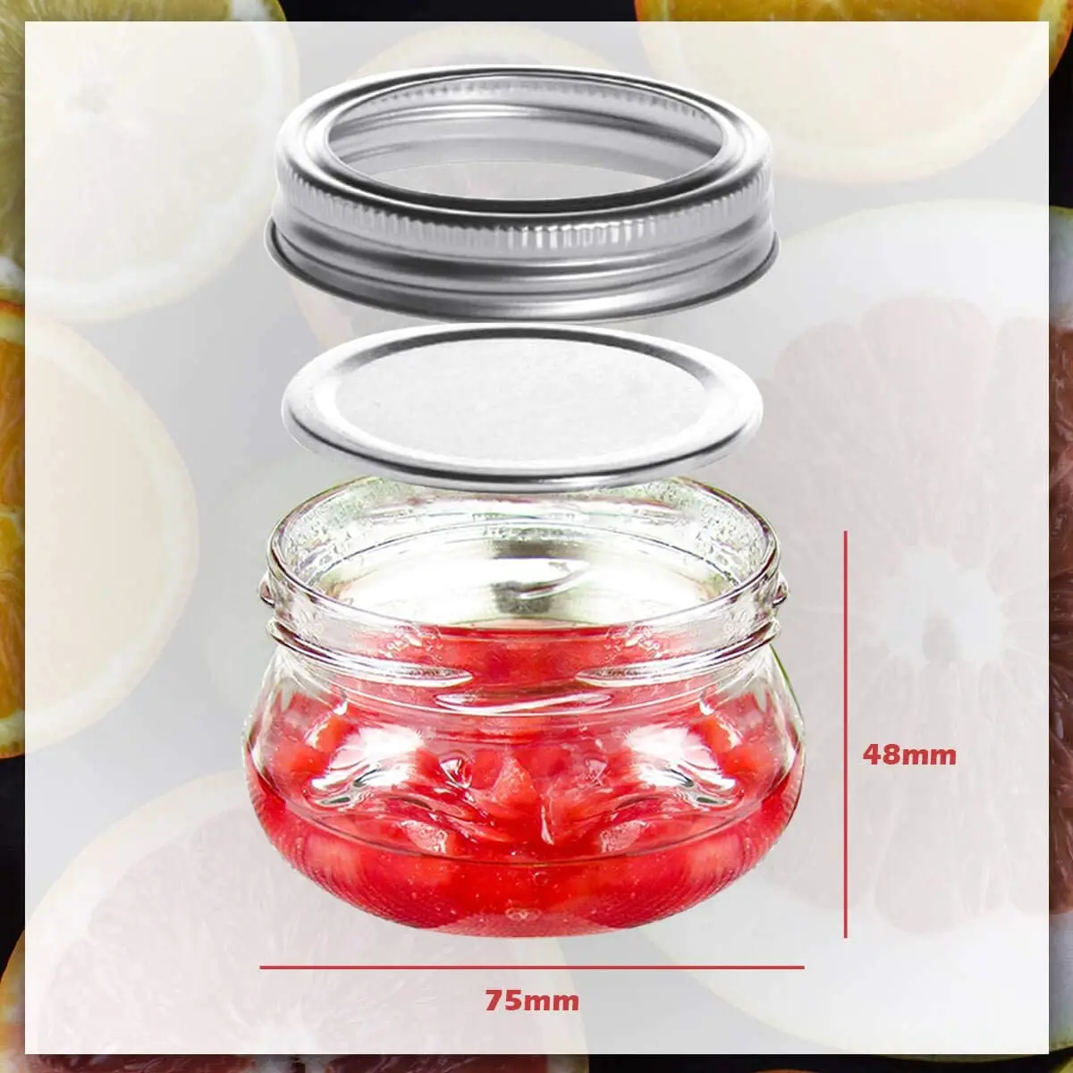 Банки Mason Mini Canning с обычными серебряными крышками для варенья меда свадебных