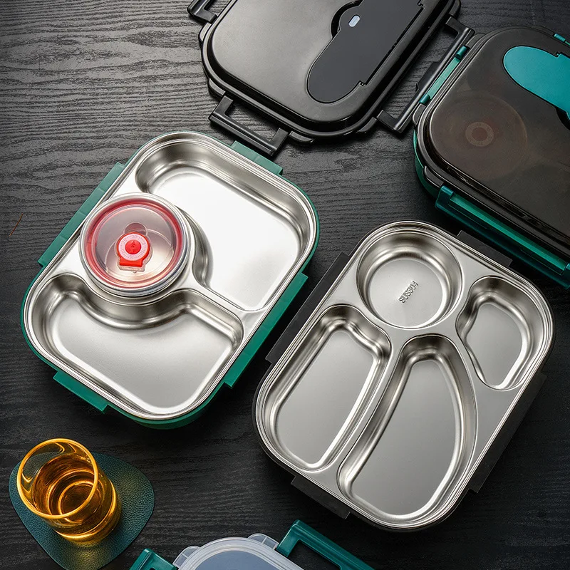 Insulated Lunch Box Stainless Steel Bento With Soup Cup Food Storage Containers Kids Thermal Lunchbox Japanese Snacks Case | Дом и сад