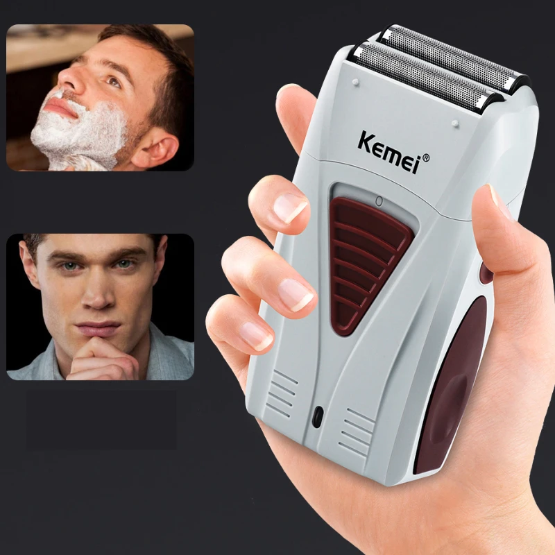 Аккумуляторная электробритва для мужчин Беспроводная Бритва бороды с сеткой из