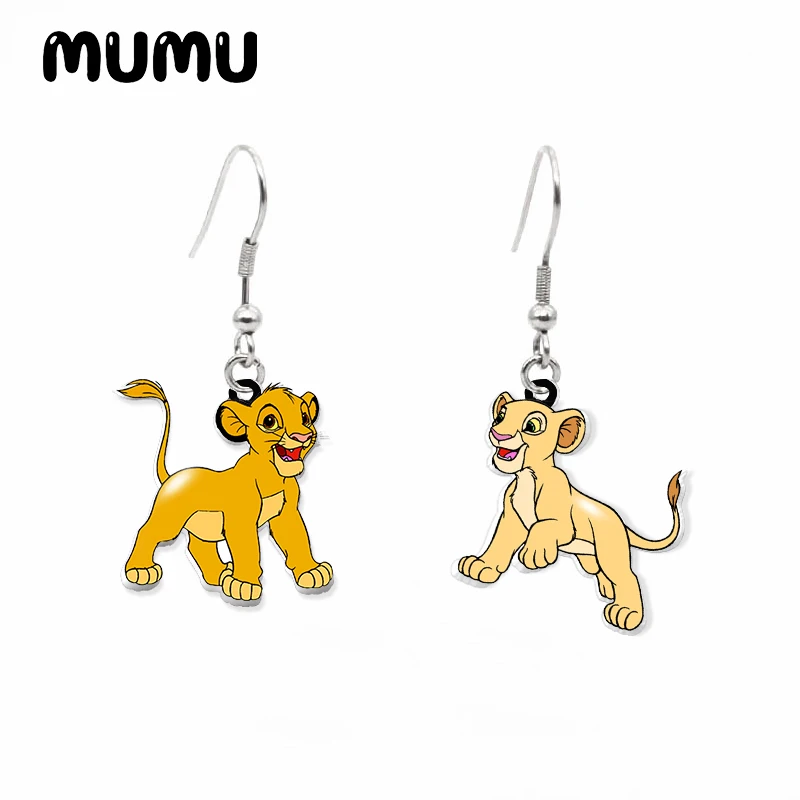 Новинка 2020 висячие серьги Король Лев акриловые с симбой и баной ювелирные