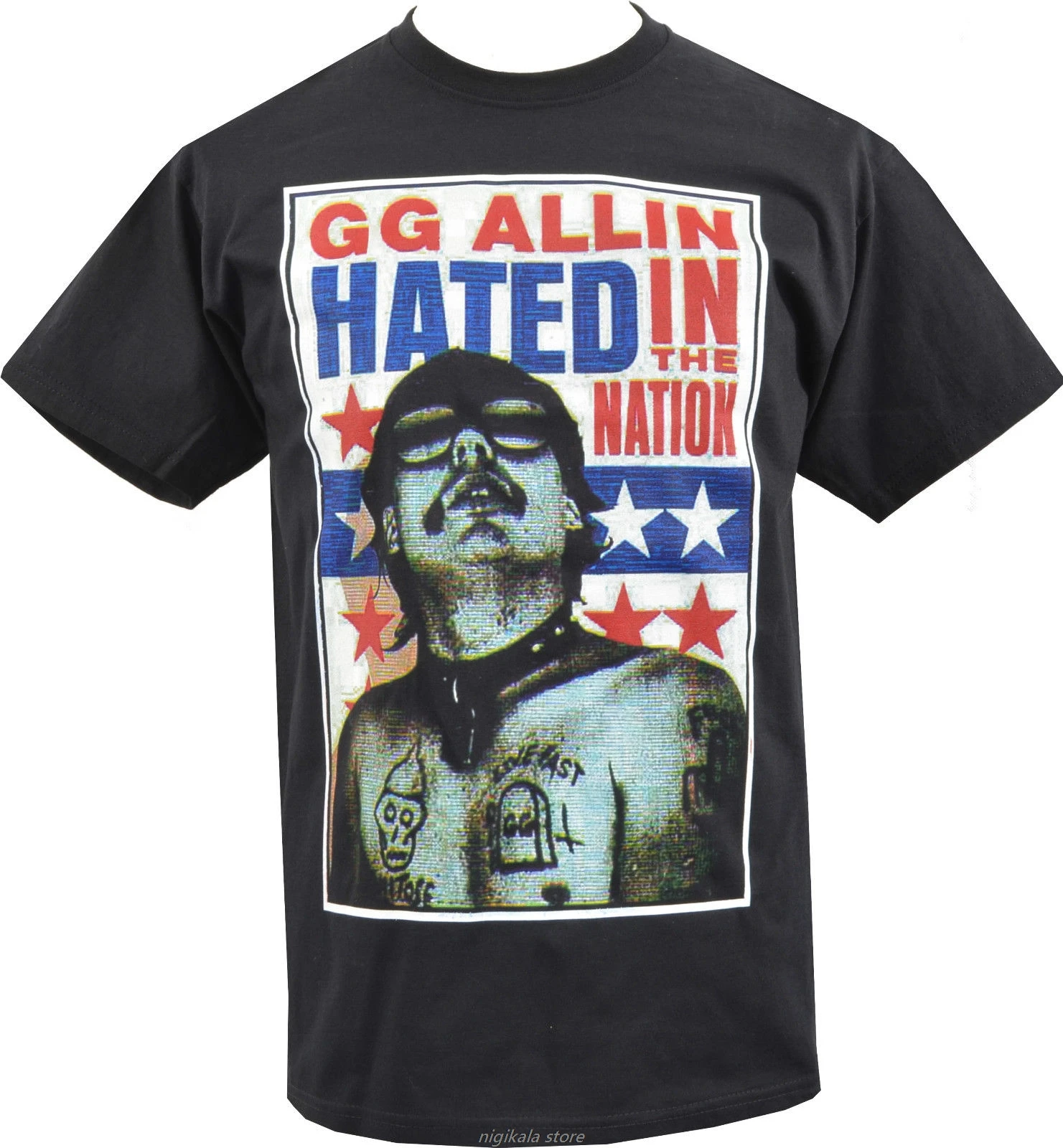 Мужская футболка GG ALLIN HATED IN THE NATION в стиле панк-рок культ убийца JUNKIES Размеры S - 5XL |
