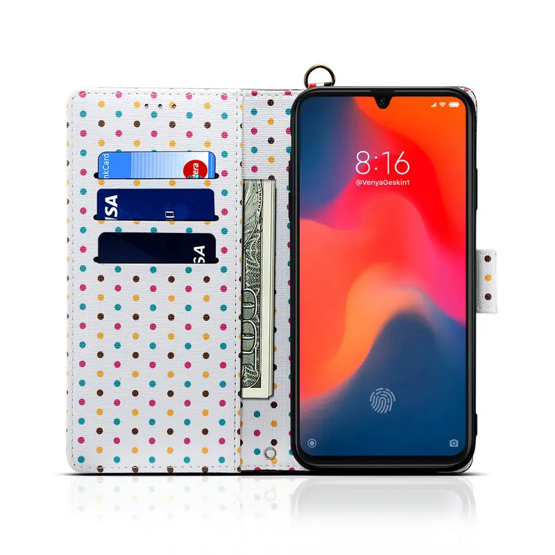 Чехол-книжка mi 9 T для Xiaomi mi 9 T, чехол mi T9 Pro 9 T, Роскошный кожаный бумажник в горошек для Funda Xiaomi mi 9, чехол mi 9 T, защита