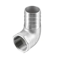 uxcell 304 stainless steel hose barb fitting elbow 25mm x 1 npt female pipe connector