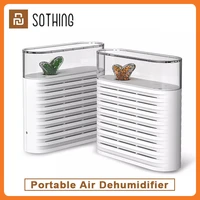 new hot sale original xiaomi sothing mini portable plant air dehumidifier 150ml rechargeable reuse air dryer moisture absorber