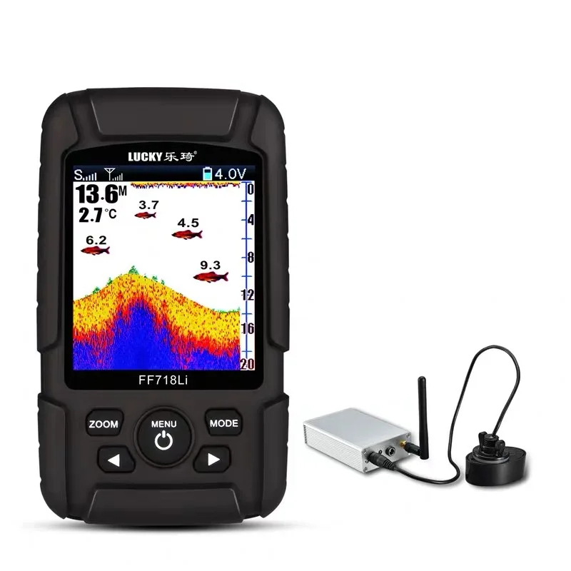 

300m Long Distance Connection 100m depth Sonar With Screen for Bait Boat