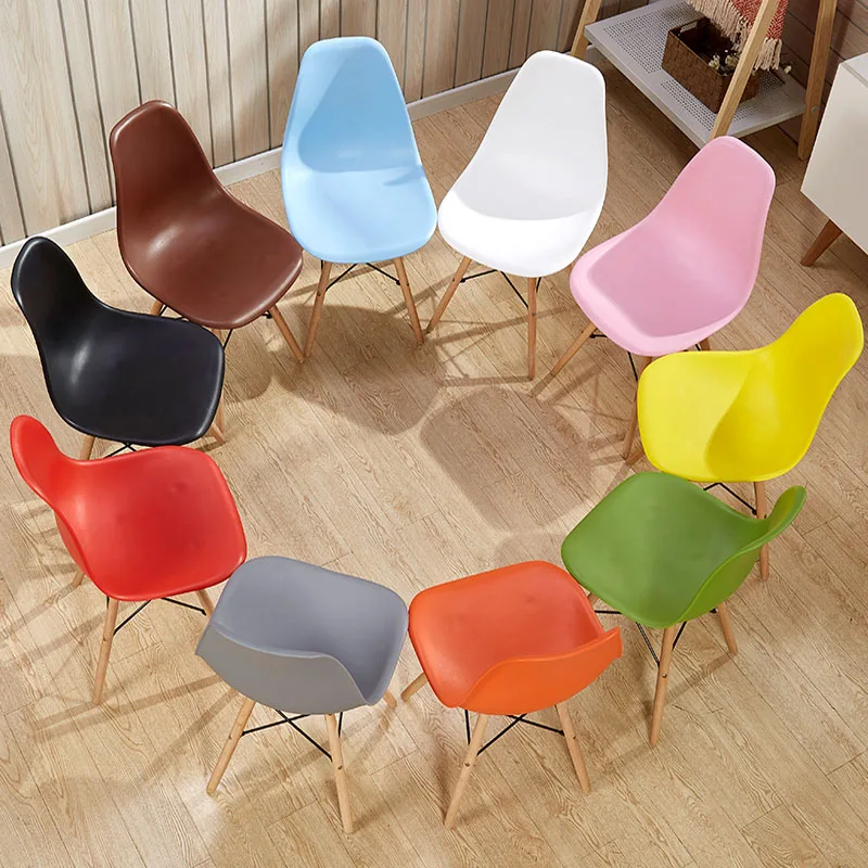 Обеденный стул в скандинавском стиле WY430 простая красная сетка для спальни