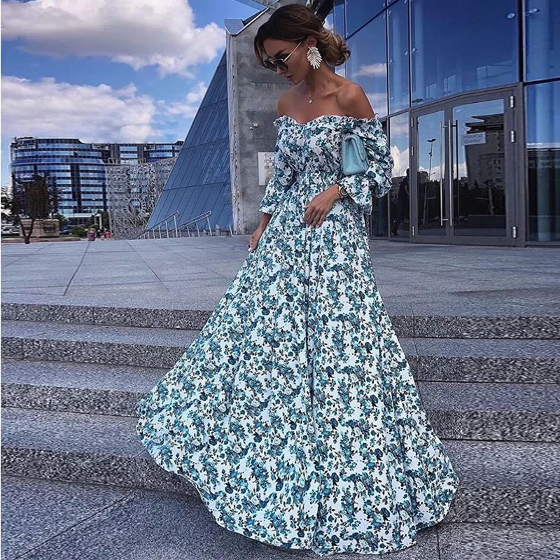 

Платье женское облегающее на одно плечо, пикантный вечерний сарафан с принтом в пол, для выпусквечерние вечера, для лета