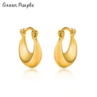 green purple real 925 sterling silver gold geometric hoop earrings glossy minimalism brincos pendientes charm earrings for women