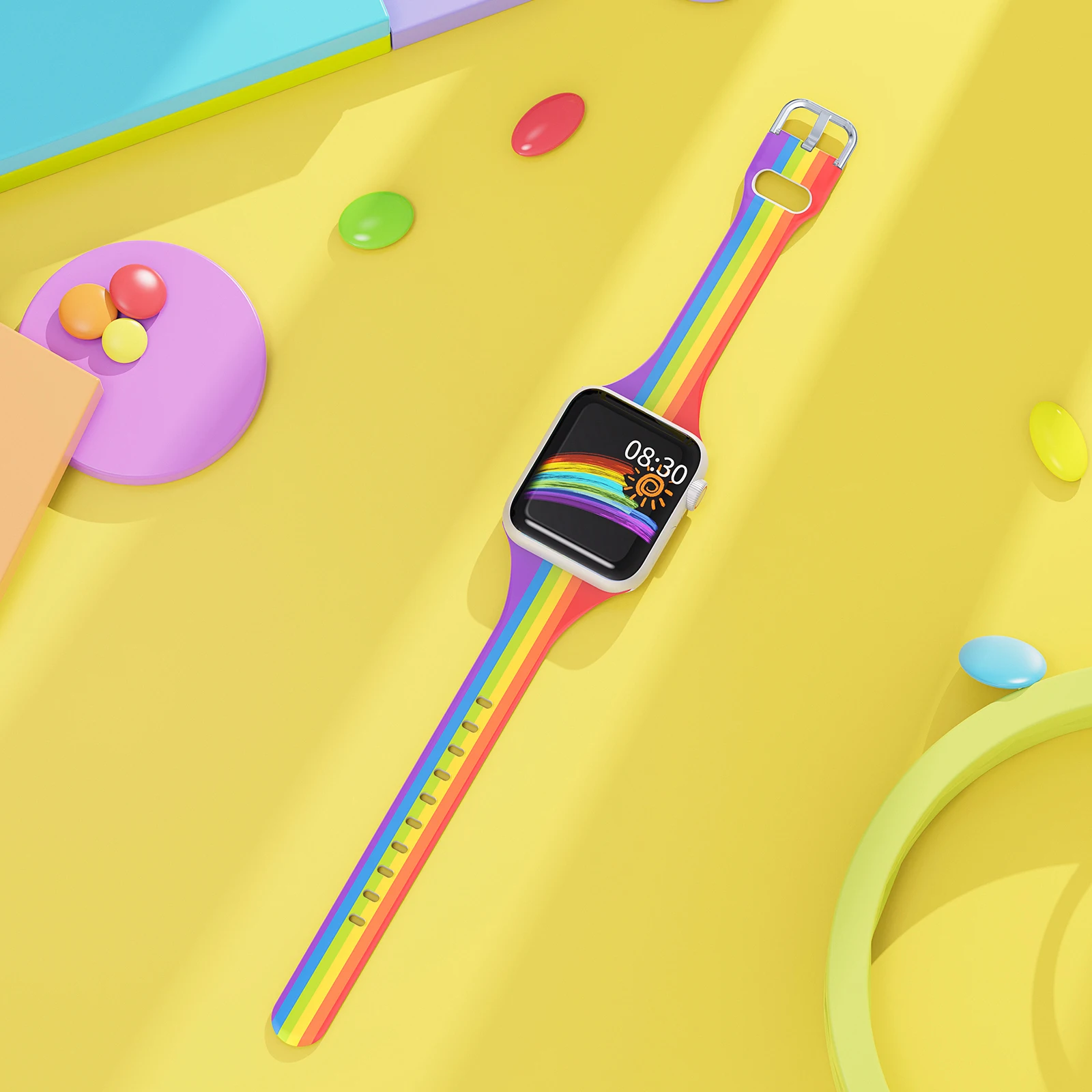 Силиконовый ремешок Wearlizer для Apple Watch Band водонепроницаемый тонкий спортивный