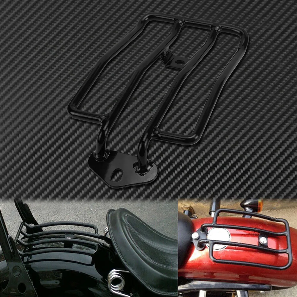 

Багажник на заднее сиденье мотоцикла, опорная полка, глянцевый черный для Harley Sportster Iron 48 XL883 XL1200 2004-2017 2020 2022