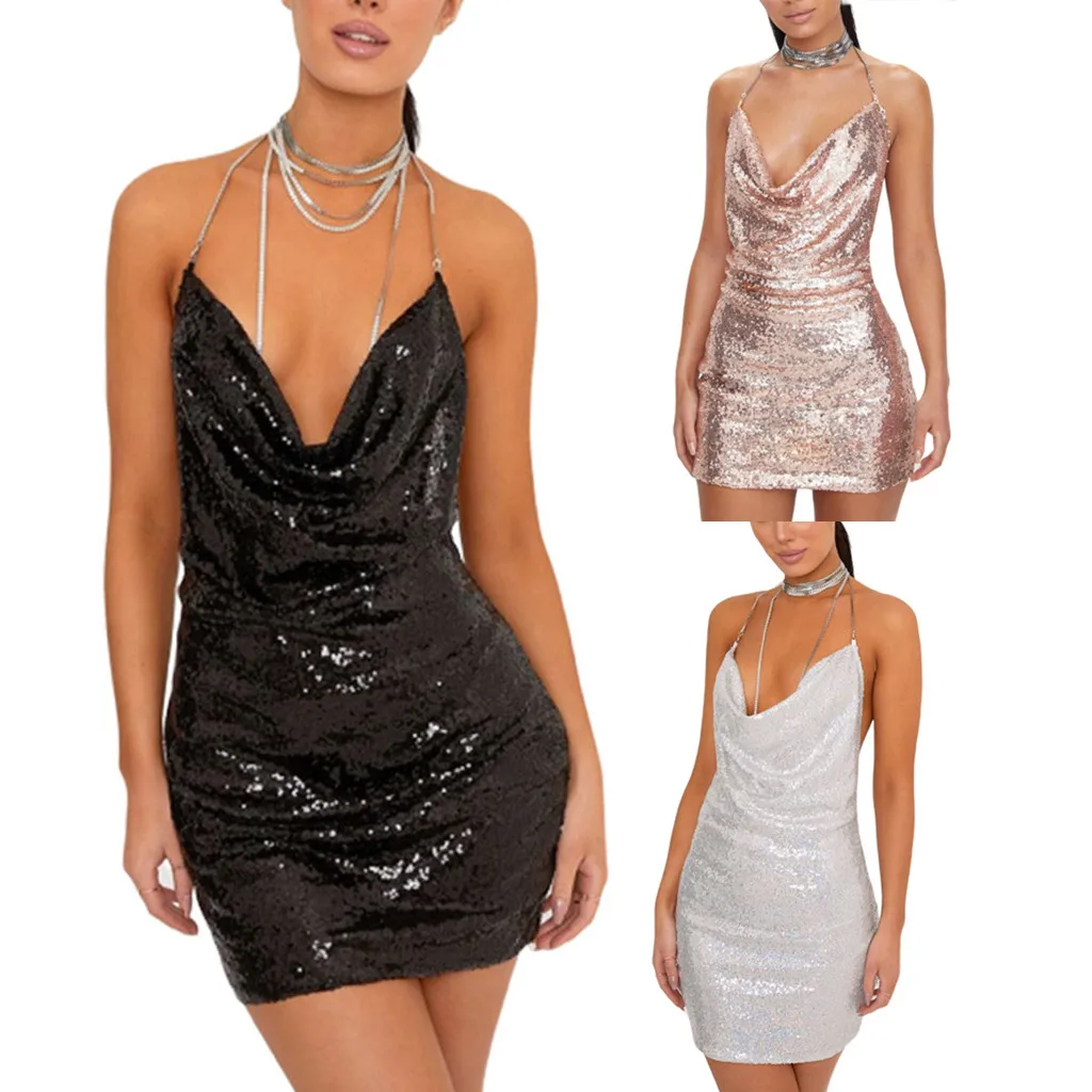 Летнее платье 2020 женское сексуальное короткое мини-платье без рукавов с